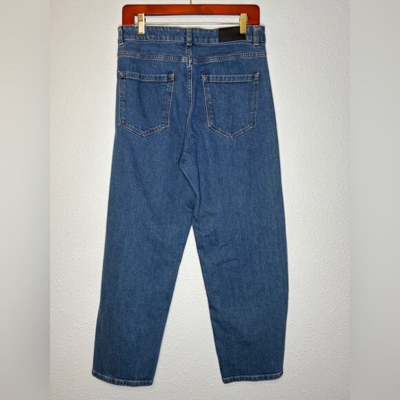 Whistles High Waisted Barrel Leg Jean Denim Stretch in Denim Blue 29 - Picture 4 of 6